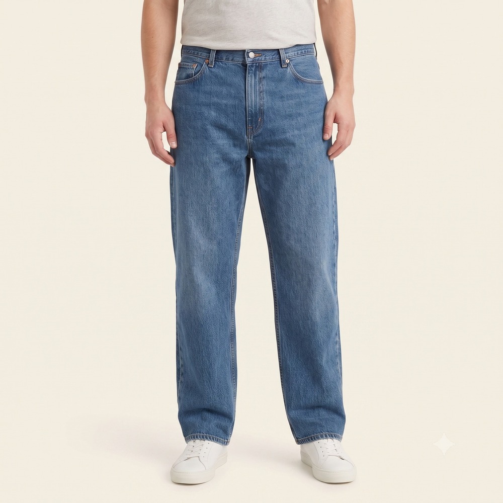 Levi's 550 Relaxed Fit Tapered Leg Jeans Mens 50x32‎ Dark Wash Blue Denim EUC